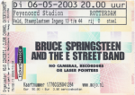 Bruce Springsteen 05/06/2003 concert ticket (apoplife.nl)