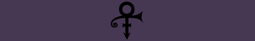 Prince - Love symbol in purple background (official Prince color by Pantone) (apoplife.nl)