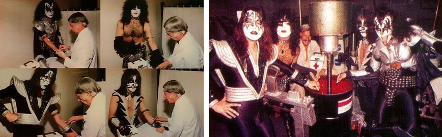Kiss - Giving blood and adding it to the comic book ink (pinterest.com)