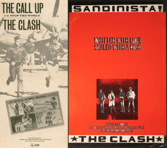 The Clash - Sandinista! - Reclame (theclash.com/pinterest.com)