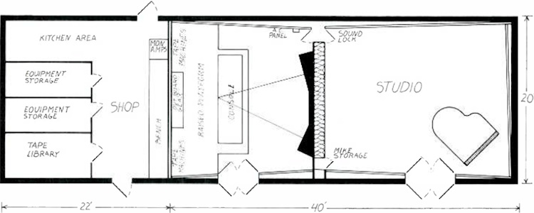 5150 Studios - Studio en contol room layout (thetapesarchives.com)