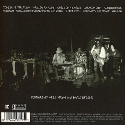 Neil Young - ROXY Tonight's The Night Live - CD hoes achterkant (bol.com)