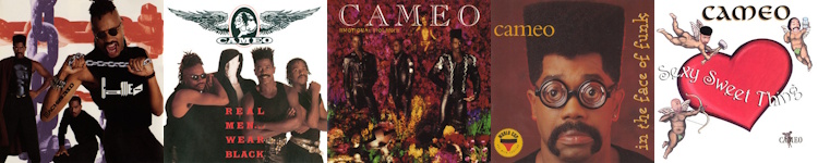 Cameo - Machismo (1988), Real Men... Wear Black (1990), Emotional Violence (1992), In The Face Of Funk (1994), Sexy Sweet Thing (2000) (spotify.com)