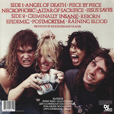 Slayer - Reign In Blood - Hoes achterkant (discogs.com)